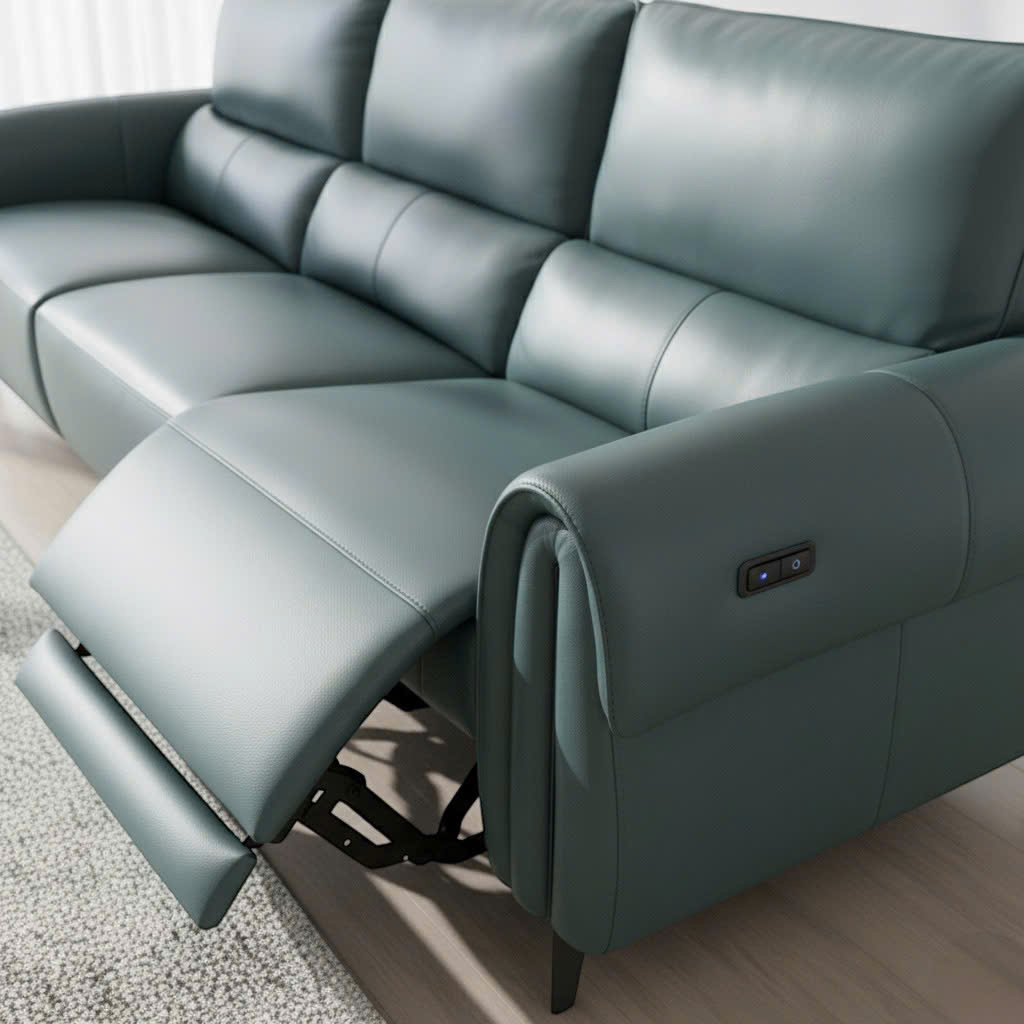 Sofa Băng Da Bò Thật Chỉnh Điện Nhập Khẩu 11068 - Ảnh 4