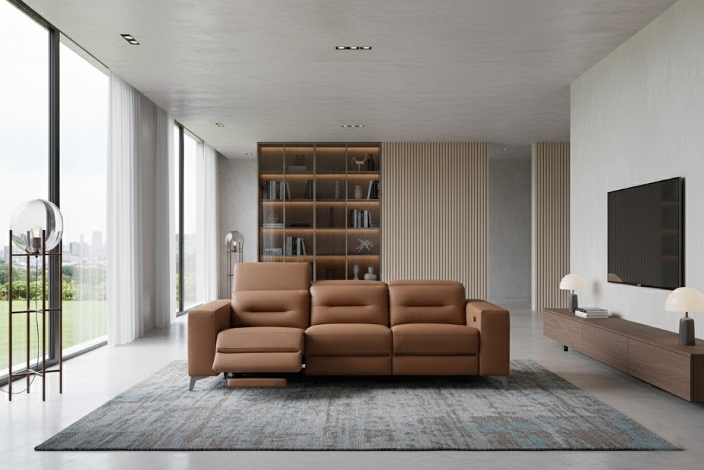 Sofa Băng Da Bò Thật Chỉnh Điện Nhập Khẩu 12117 - Ảnh 4