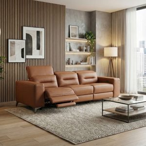 Sofa Băng Da Bò Thật Chỉnh Điện Nhập Khẩu 12117