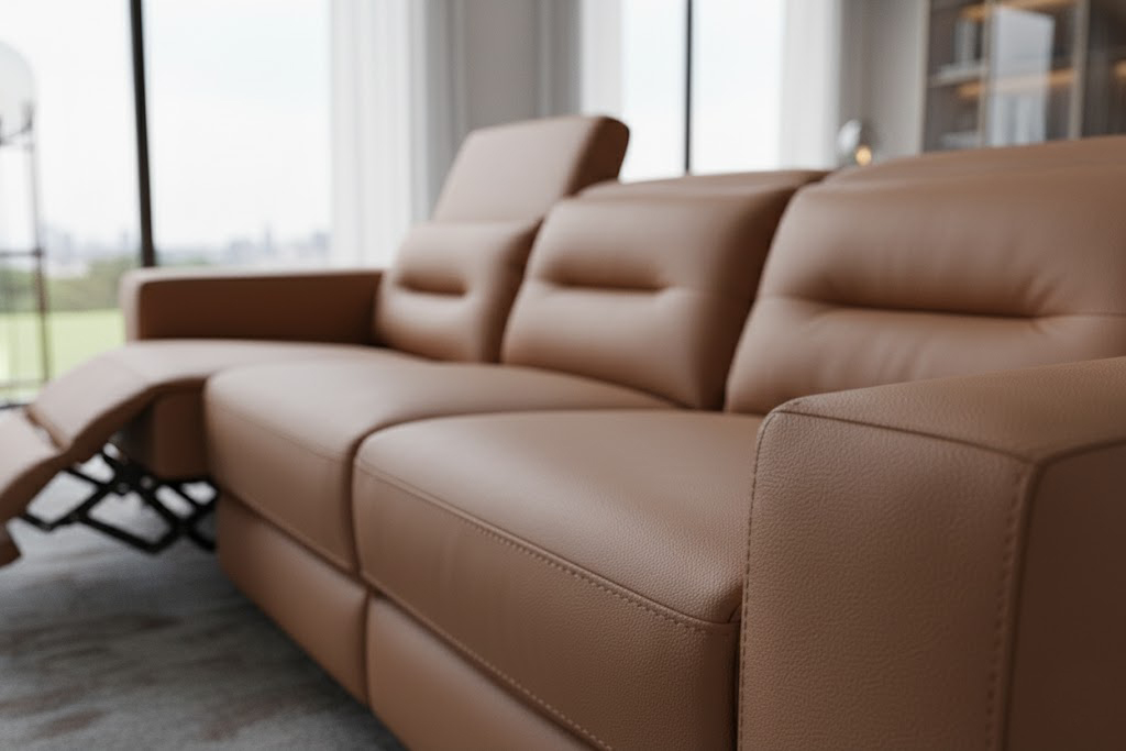 Sofa Băng Da Bò Thật Chỉnh Điện Nhập Khẩu 12117 - Ảnh 3