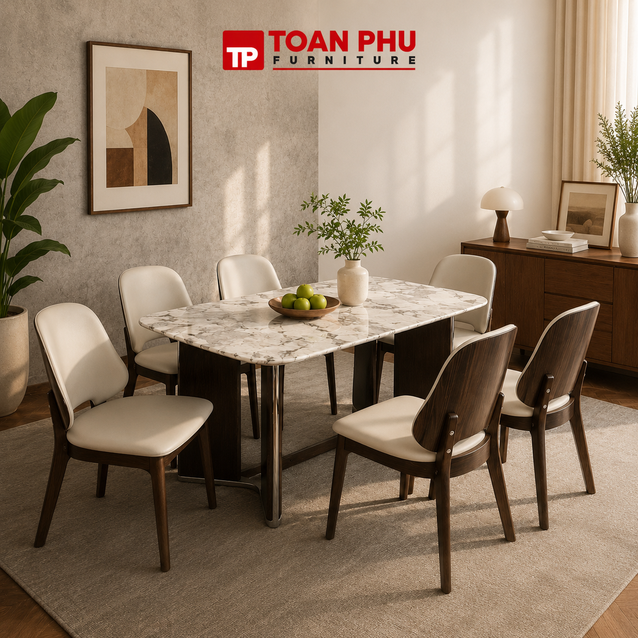 Bộ Bàn Ăn 6 Ghế Vica - Ảnh 2