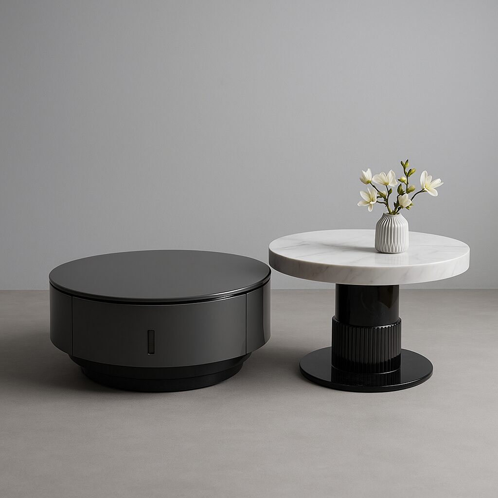 Bàn Sofa Tròn Đôi 655