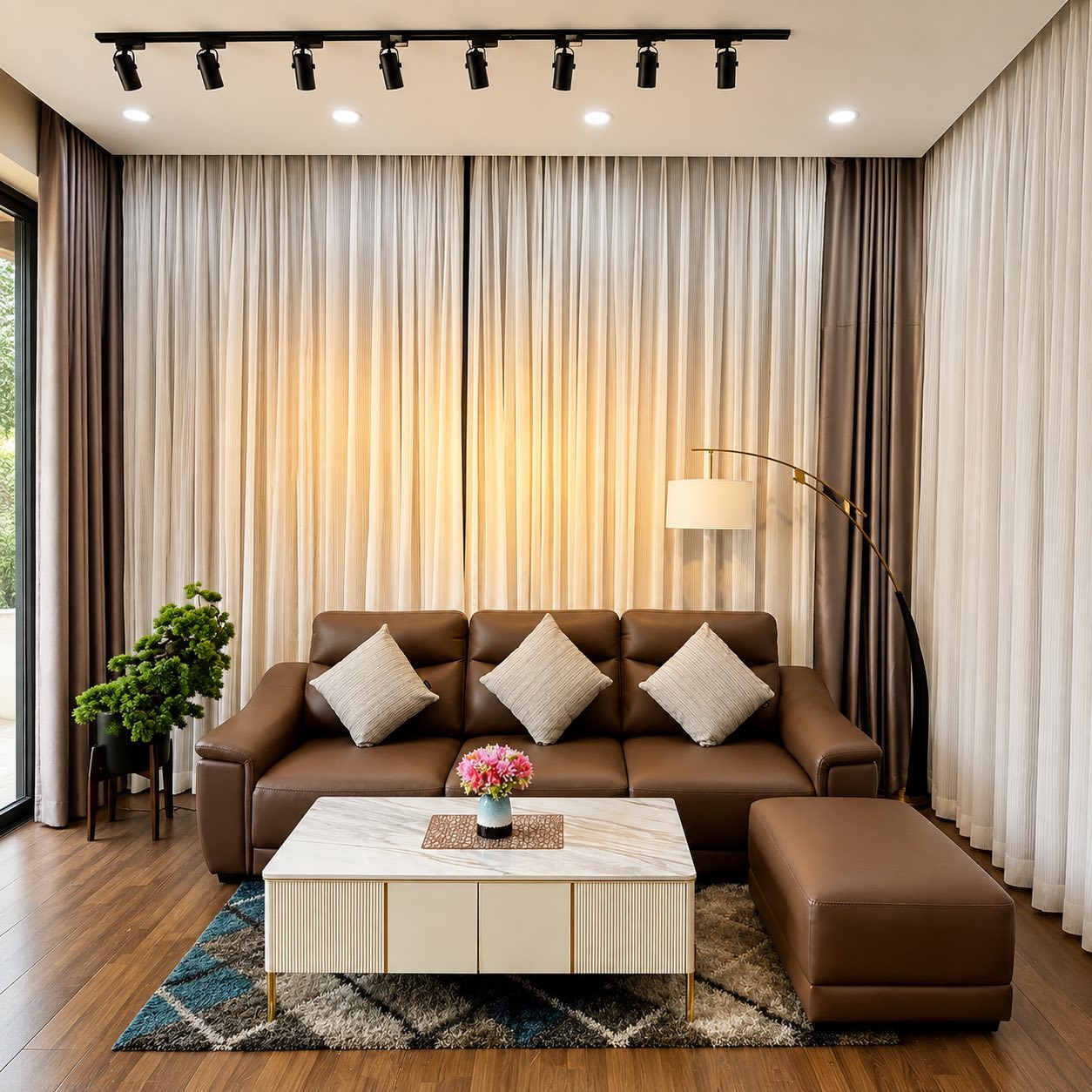 Sofa Da Microfiber Chỉnh Điện + Đôn - Ảnh 3