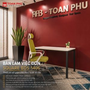 Bàn làm việc đơn Square BDS-1406