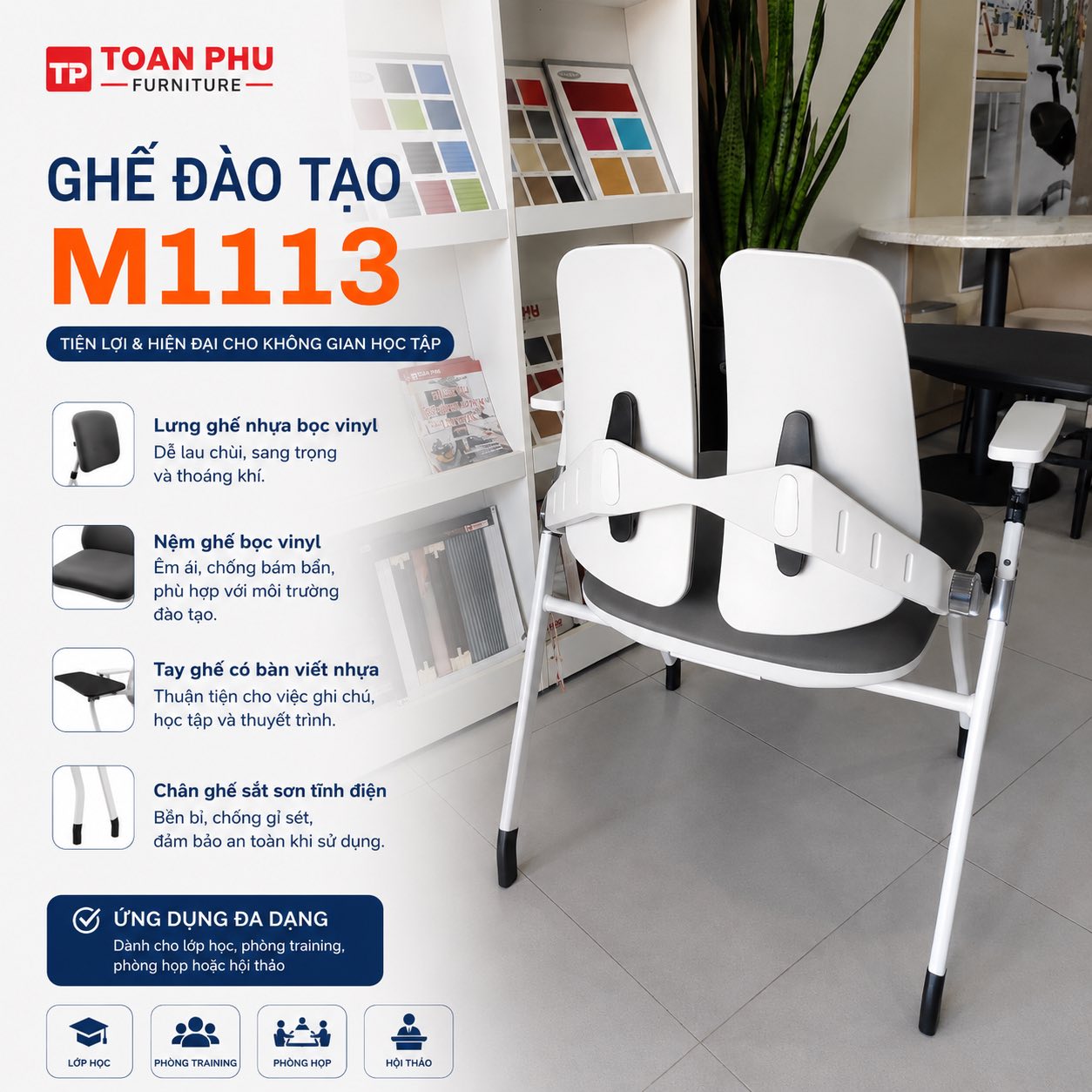 Ghế đào tạo M1113 - Ảnh 5