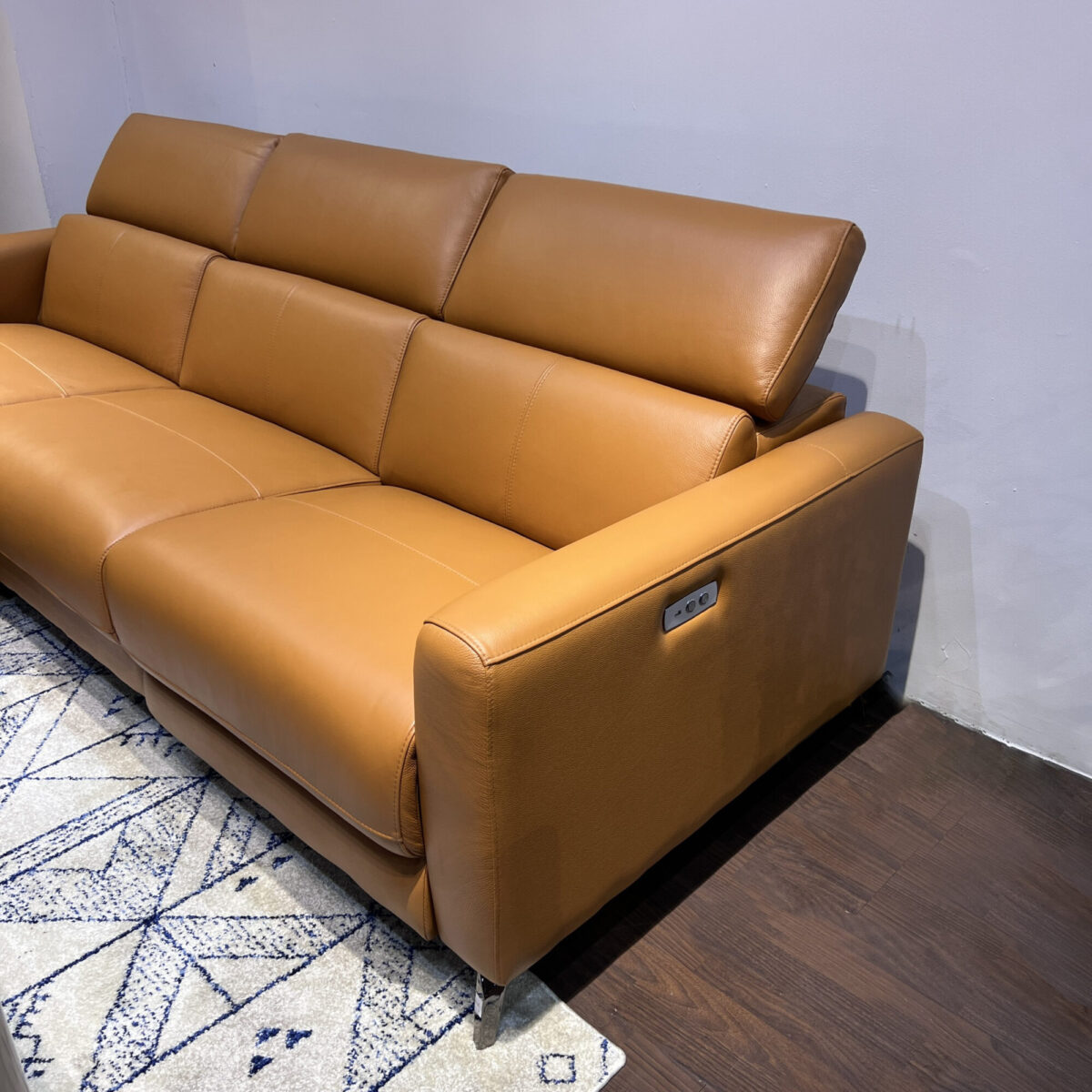 Sofa Góc Da Bò Thật Chỉnh Điện Nhập Khẩu 8391 - Ảnh 7