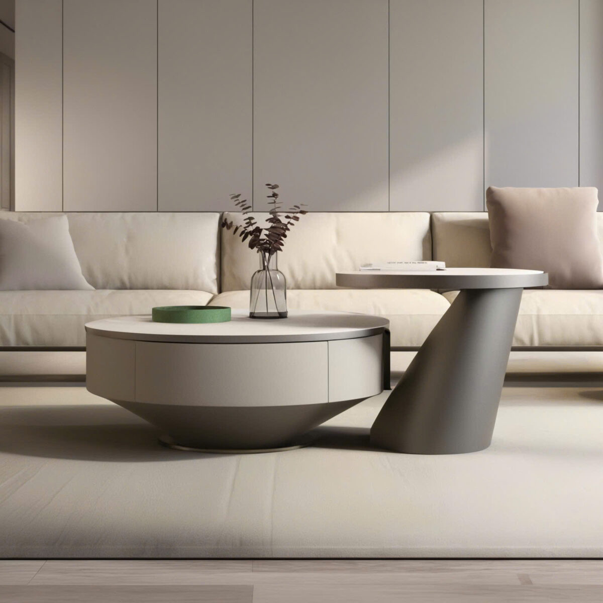 Bàn Sofa Tròn Đôi 806