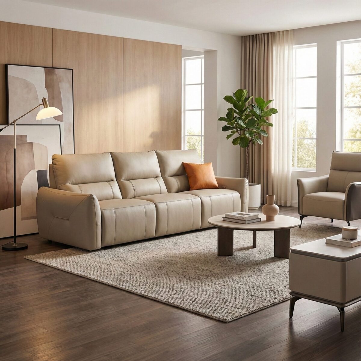 Sofa Da Bò Thư Giãn Chỉnh Điện 51092 - Ảnh 2