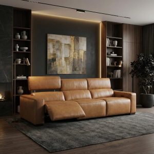 Sofa Băng Da Bò Thật Chỉnh Điện Nhập Khẩu 51191