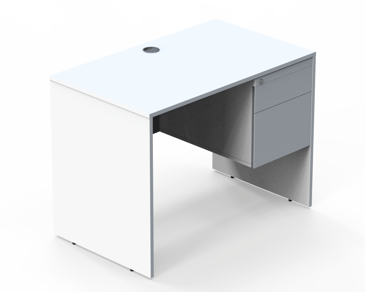 Bàn làm việc đơn Woodi có hộc BDWH-1206 - Ảnh 3
