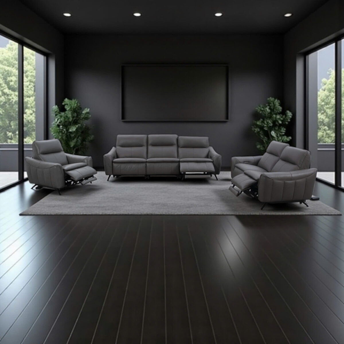 Sofa Da Bò Thật Chỉnh Điện 55082