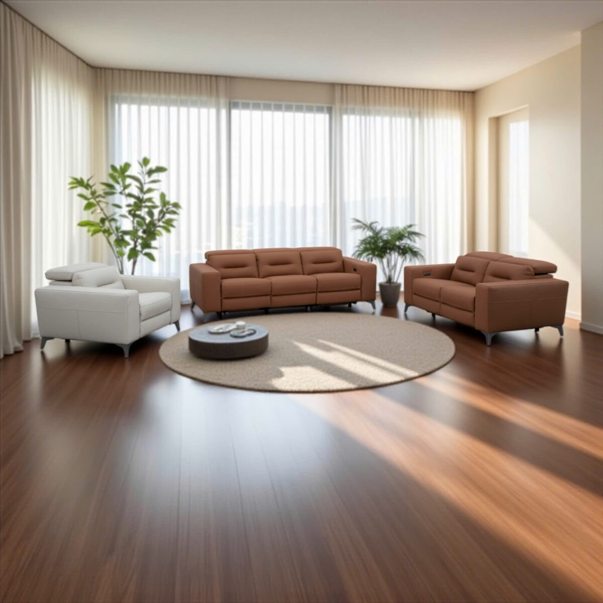 Sofa Da Bò Thật Chỉnh Điện 12117