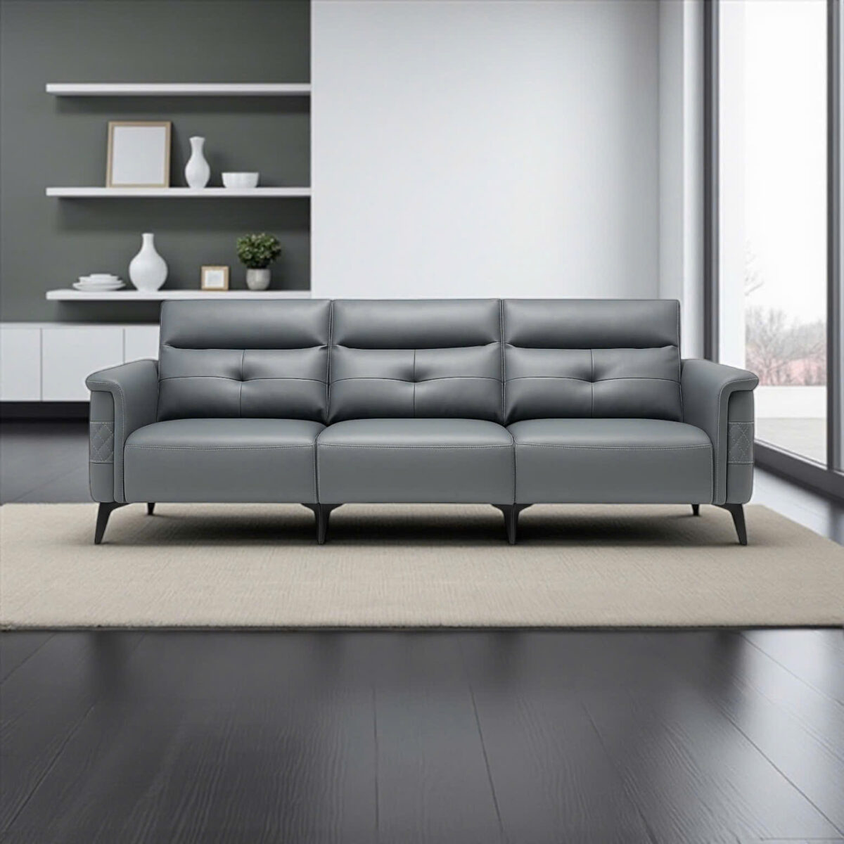 Sofa Da Microfiber Chống Trầy Chỉnh Điện B03 - Ảnh 3