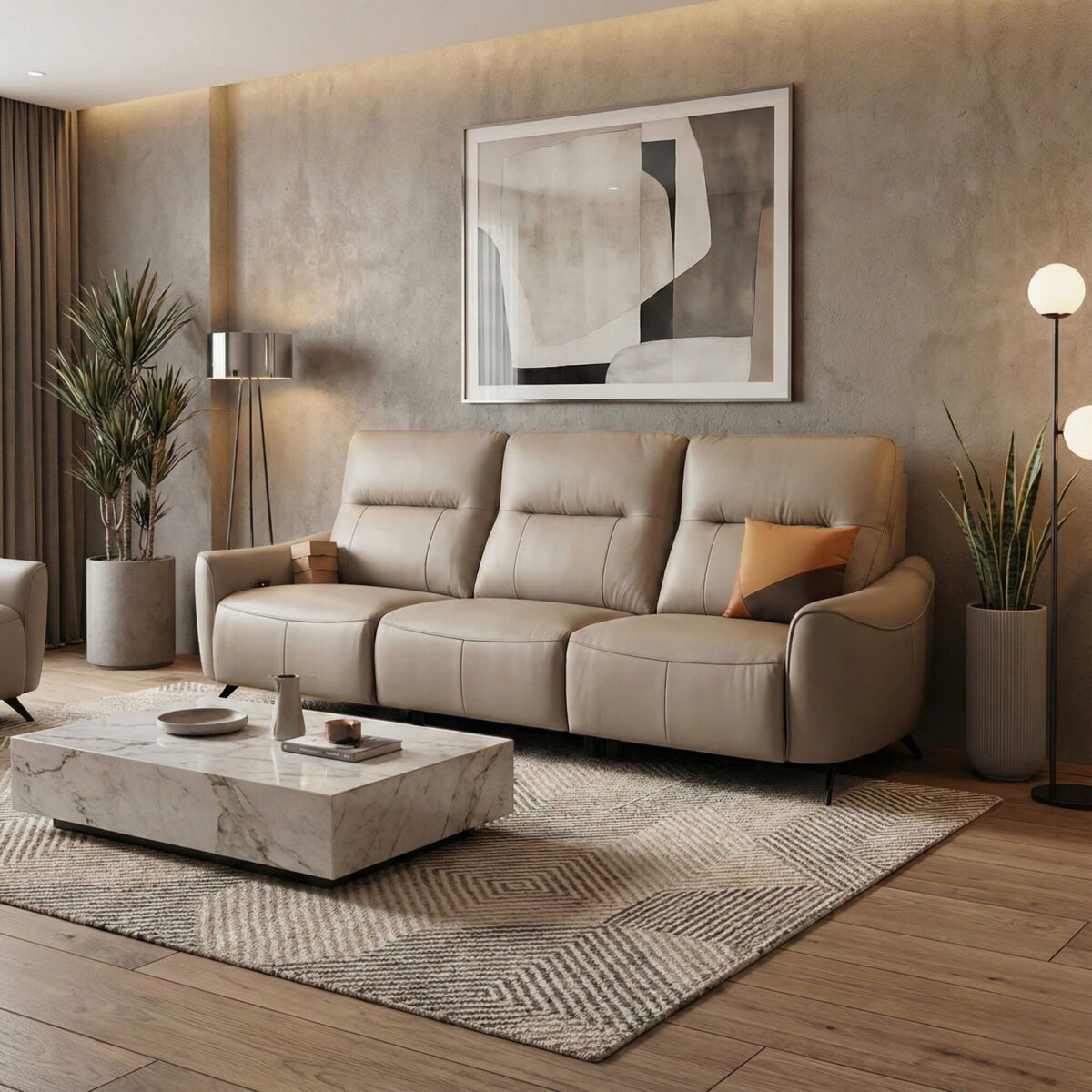 Sofa Da Bò Thư Giãn Chỉnh Điện 55135 - Ảnh 2