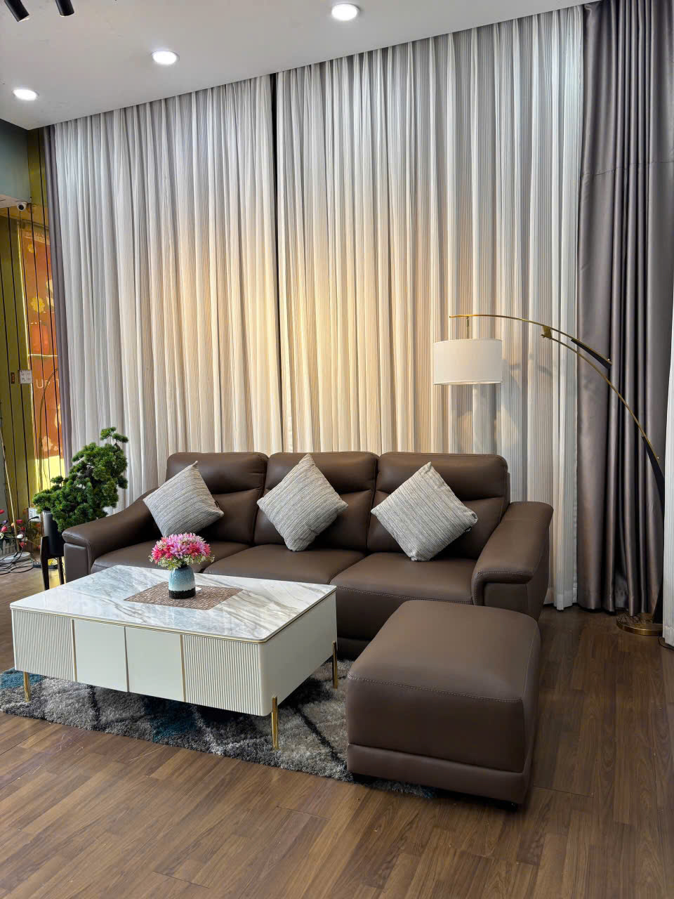 Sofa Da Microfiber Chỉnh Điện + Đôn - Ảnh 7