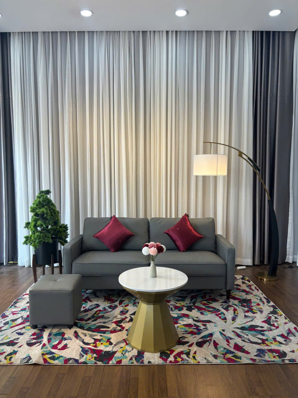 Sofa Da Simili 1980/383 + Đôn