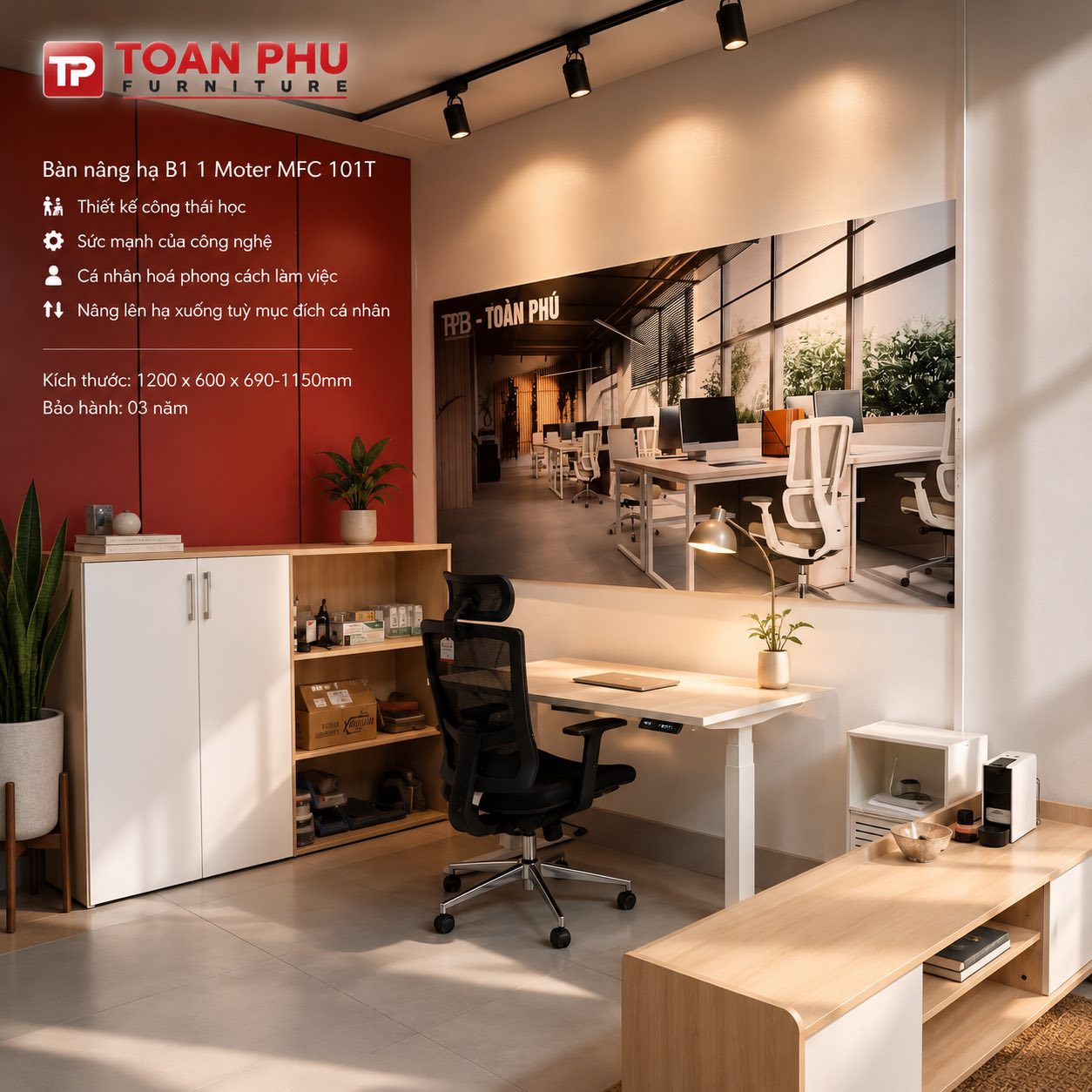 Bàn nâng hạ B1 1 Moter MFC 101T - Ảnh 4