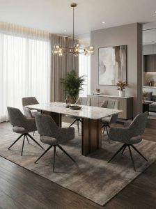 Bàn Ăn Mặt Đá Hiện Đại MT858