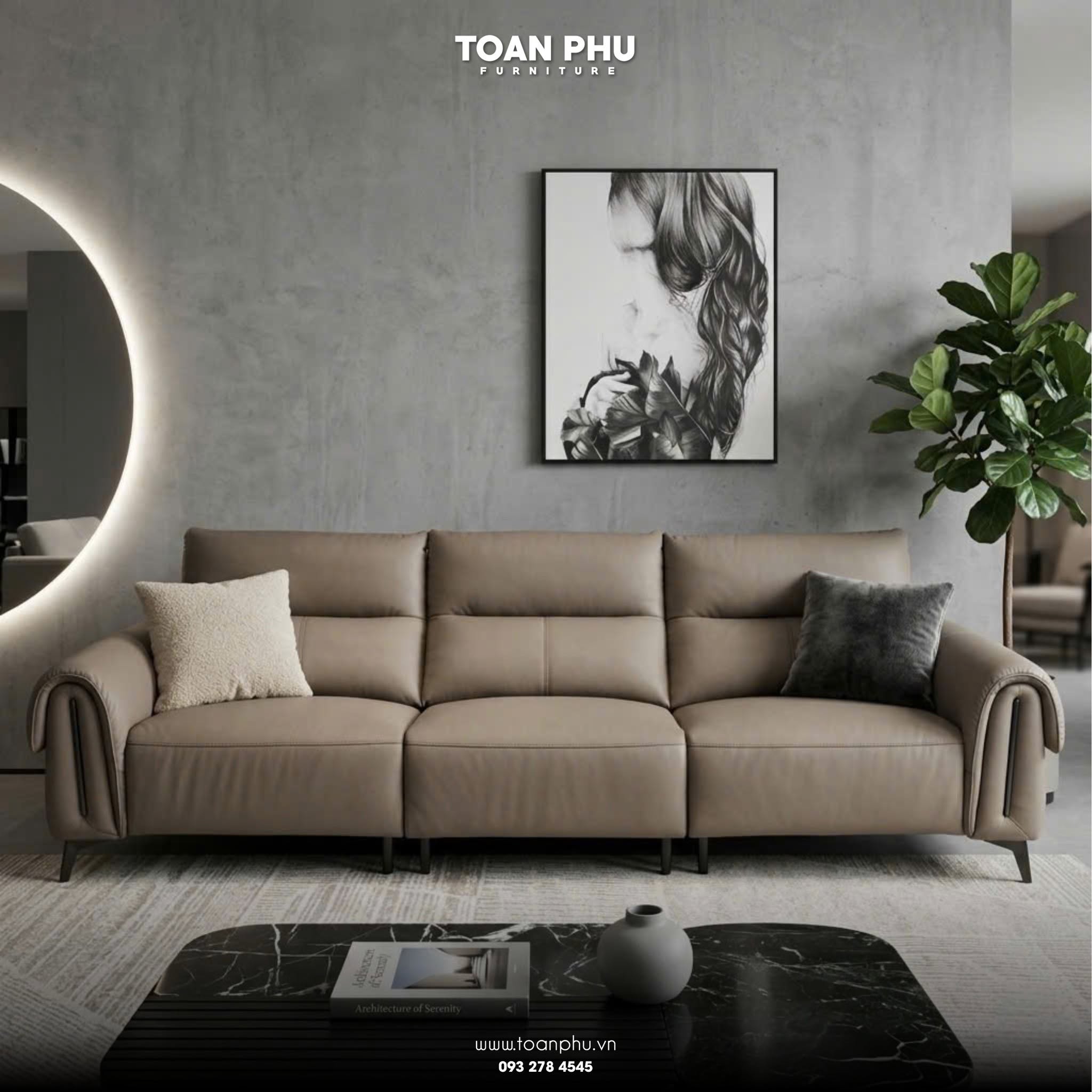 Sofa Da Sinh Thái Cao Cấp Finn - Ảnh 2